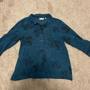Habitat Blue and Brown Patterned Blouse